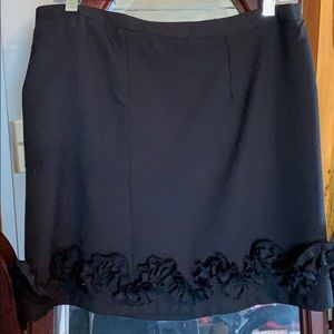 Black ruffle skirt